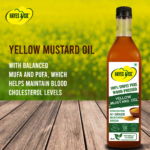 Hayes & Co Cold Pressed Yellow Mustard Oil | 100% Pure | Unrefined | No Added Preservatives | Naturally Extracted | Ideal for Cooking & Pickling