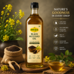 Wood Pressed Black Mustard Oil | Strong Aroma | Unrefined | Chemical Free