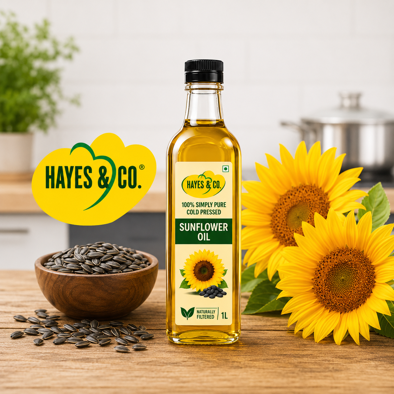sunfla 2 Cold Pressed Sunflower Oil | Light & Healthy | Vitamin E Rich | Naturally Pure Peanut Oil - Image 1
